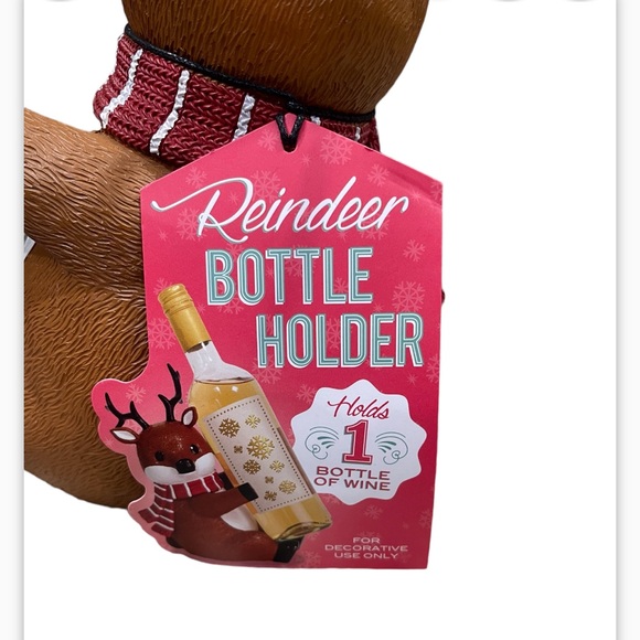 Sale‼️REINDEER BOTTLE HOLDER -Holds 1 Bottle of Wine - Picture 3 of 6